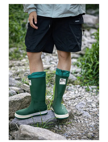 Rubber Boots for Couples High Rain Shoes Waterproof Galoshes Husband Fishing Work Garden Rainboots Women and Men Rubber Shoes88