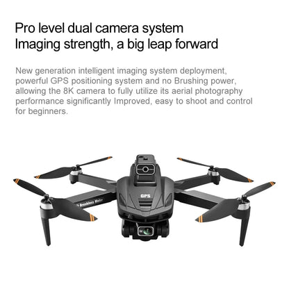 For Xiaomi V168 Drone 8K 5G GPS Professional HD Aerial Photography Dual-Camera Omnidirectional Obstacle Avoidance Drone