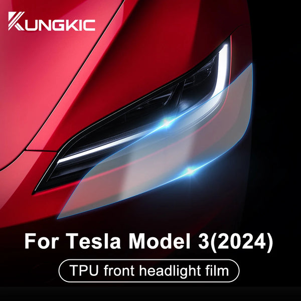 Pellicola protettiva per fari per Tesla Model 3 Highland 2024 PPF Pellicola per fanali posteriori e console centrale Accessori per auto