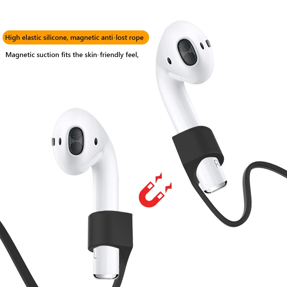 Silicone Magnetic String Rope For Apple AirPods Pro 2 3 Soft Anti-lost Cords Neck Strap For Air Ear Pods 1 2 Universal Earphone