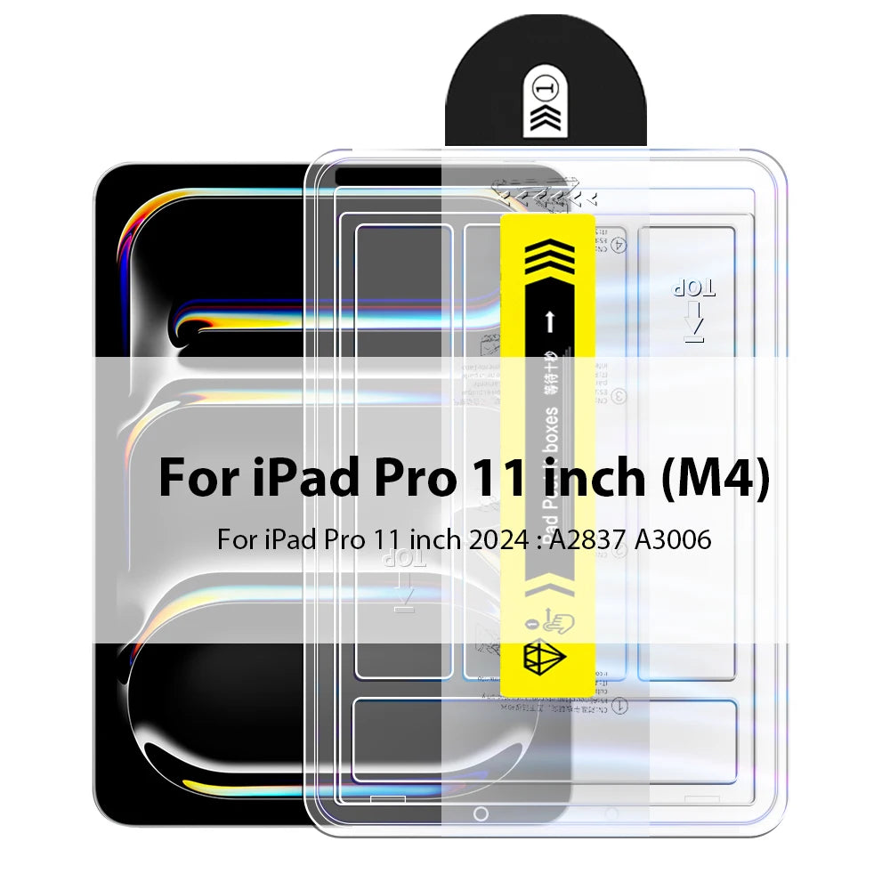 Tempered Glass Screen Protector For Ipad Pro 13 11 M4 M2 2024 12.9 10 9 10th 9th Generations Air 5 4 3 Mini 6 8th 10.2 10.9 Film