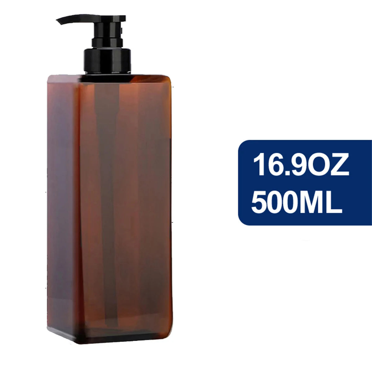 Bathroom Refillable Liquid Square Bottle Dispenser Lotion Containers With Labels Dish Soap Body Wash Dispenser 500ml