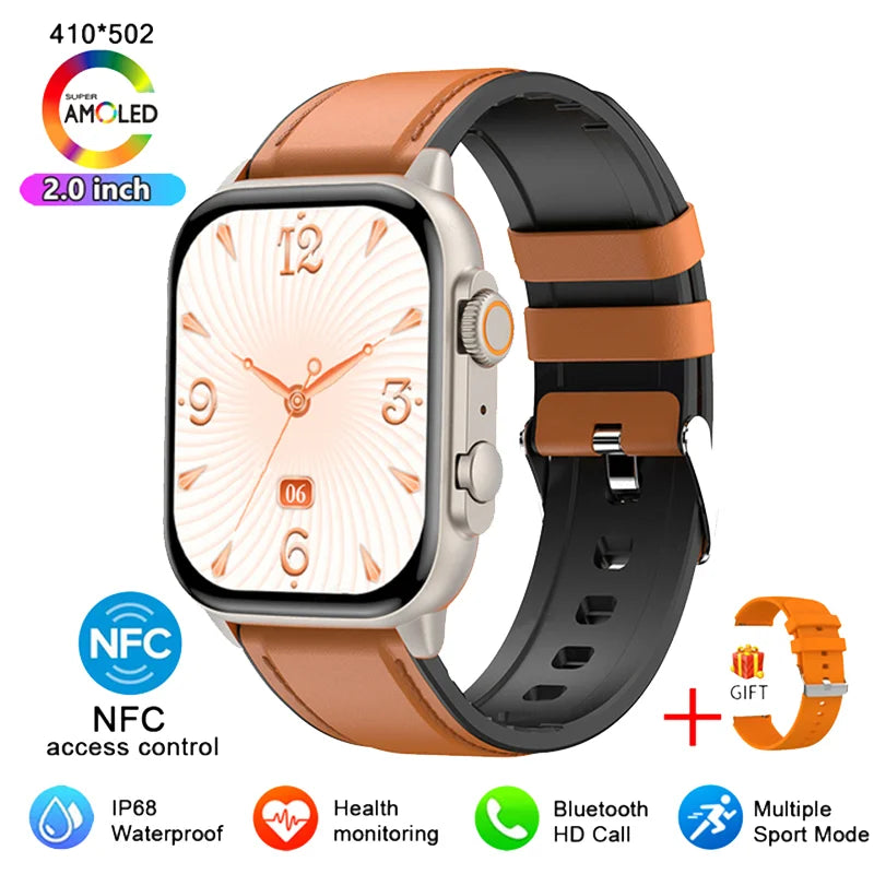 2024 New NFC Smart Watch AMOLED Screen Always Display The Time PK Ultra Series HK 8 Pro max Smartwatch Men Waterproof Watches