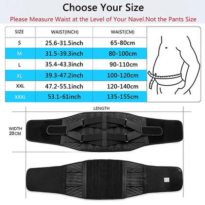 Elstiac Lumbar Back Belt Waist Support Trainer Adjustable Lumbar Pad with 6 Stays Abdominal Binder Fitness Gym Belts Women Men