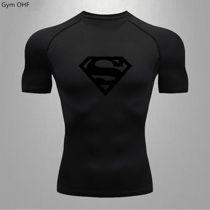 Men Gym Fitness Workout Tights Sport Jersey Athletic Running Shirt Compression Long Sleeve T Shirt Men Elastic Training T-shirt