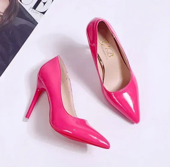 2024 New Women's High Heels Red Sole Pointed Toe Stiletto Heels Classic Style Wedding Dinner Complete Colors Shallow Top Shoes