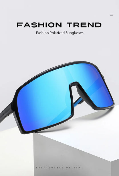 Large Frame UV400 Polarized Sports Cycling Bike Glasses Men Women TR90 MTB Baseball Running Fishing Softball Sunglasses