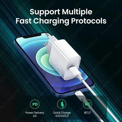 PD 30W Fast Charger For Apple iPhone 14 11 12 13 15 Pro Max Fast Charging Cable For iPhone 15 14 Plus Charger Phone Accessories