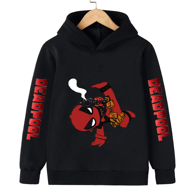 Deadpool Children Hoodies Girl Boy Kids New Fashion Pullover Autumn Winter Clothing Cartoons Casual Clothes Kid Tops Sweatshirts