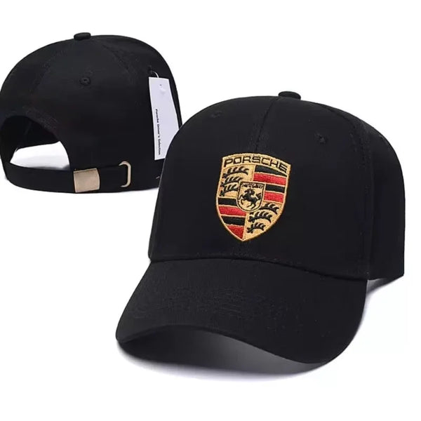 Cappellino da baseball con logo auto ricamato, regolabile e casual, per Porsche Macan 911 718 Taycan Panamera Cayenne Boxster Cayman