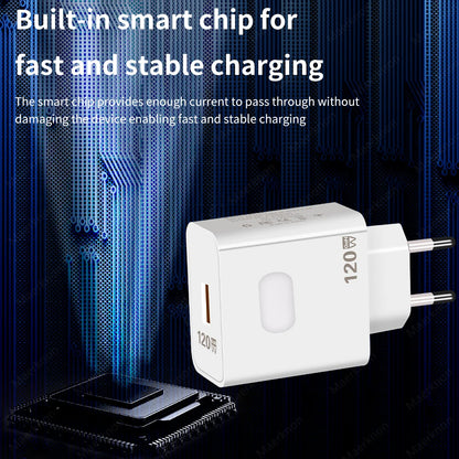 120W GaN USB Charger Fast Charging 10A USB Type C Cable For iPhone Huawei Samsung Xiaomi Quick Charge USB Phone Charger Adapter