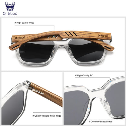 Oi Wood Sunglasses Women Designer Fashion Polarized Sun Glasses Men Luxury Brand Blue Lens Uv400 Wooden Sunglass Oi8061