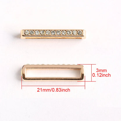 Metal Charms Decorative Ring For Apple Watch Band Shinny Diamond Ornament For iwatch Bracelet  Smart Watch Silicone Strap Charms