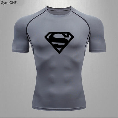 Men Gym Fitness Workout Tights Sport Jersey Athletic Running Shirt Compression Long Sleeve T Shirt Men Elastic Training T-shirt