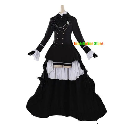 Anime Black Butler Kuroshitsuji Ciel Phantomhive Smile Cosplay Costume Wig Coat Shirt Shorts Hat Adult Dress Hallowen Suit