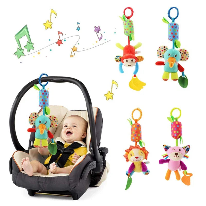 Baby Crib Hanging Rattles Toys Car Seat Toy Soft Mobiles Stroller Crib Cot Spiral Toy Pram Hanging Dolls for Babies Newborn Gift