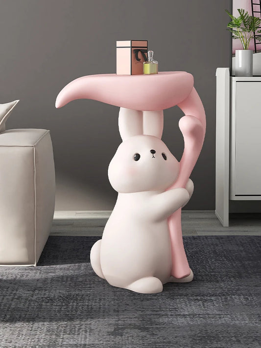 Nordic Style Home Decor Cartoon Rabbit Statue Crafts Living Room Decorative Animal Table Room Decor Figurines Housewarming Gifts