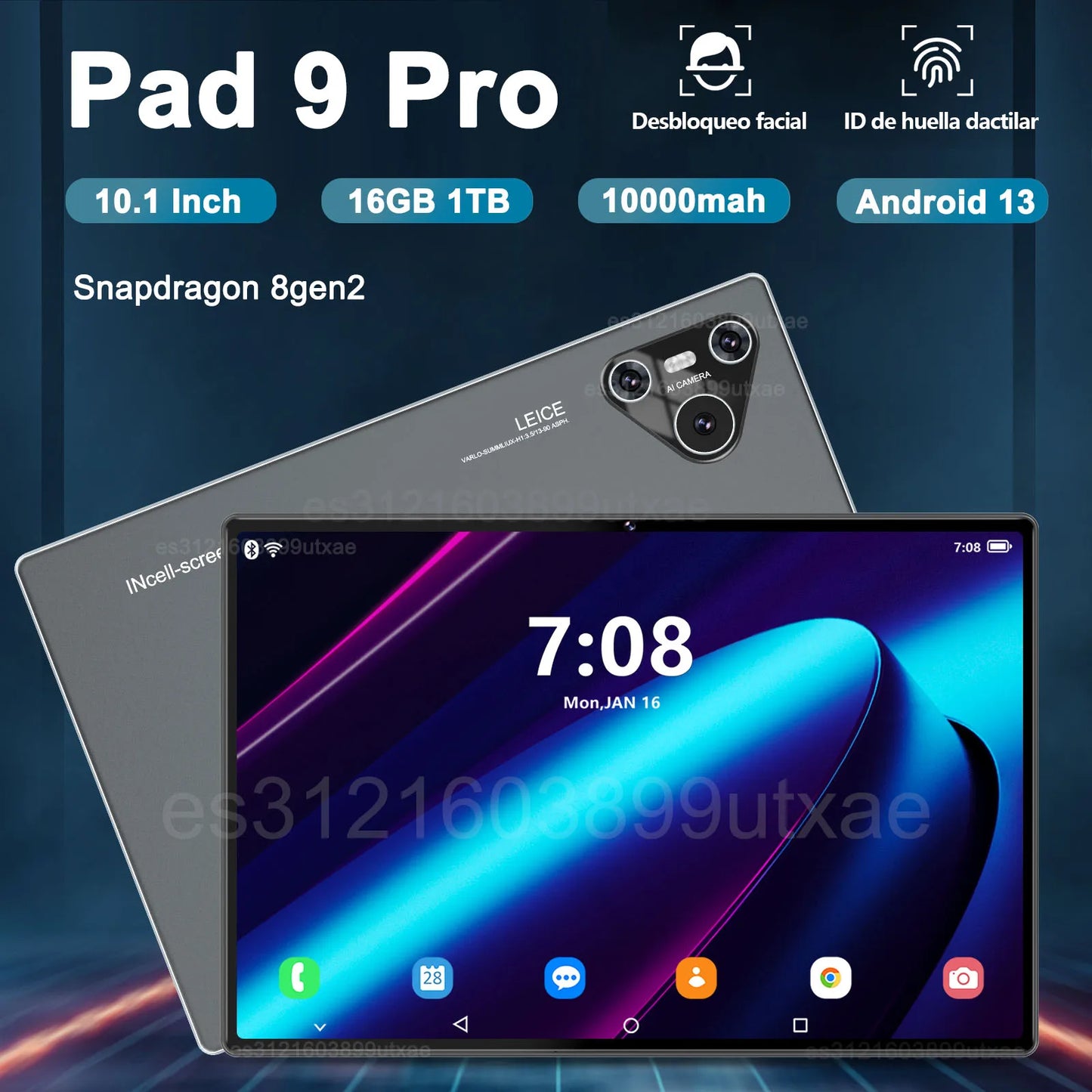 Original Pad 9 Pro Tablet 10.1 inch Android 13 Snapdragon 8gen2 Xioami Global 16GB+1024GB 10000mah 5G Dual SIM WIFI HD Screen