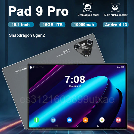 Original Pad 9 Pro Tablet 10.1 inch Android 13 Snapdragon 8gen2 Xioami Global 16GB+1024GB 10000mah 5G Dual SIM WIFI HD Screen