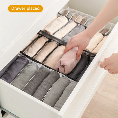 Jeans Organization Storage Box Closet Organizer For Underwear Clothing System Socks Pants Drawer Organizers Cabinet