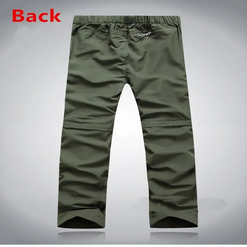 Men Quick Dry Outdoor Pants Removable Hiking&Camping Pants Male Summer Breathable Hunting&Climbing Pants S-XXXL 4 Color