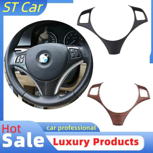 Car Steering Wheel Button Decoration Frame Trim For BMW 3Series E90 E92 E93 2005-12 1Series E82 E87 2004-2011 X1 E84 Accessories