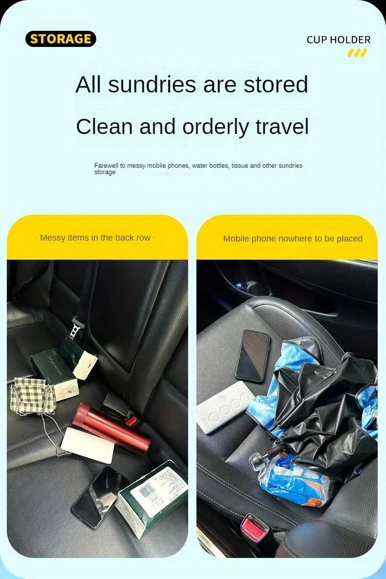 For Tesla Model 3 Y Leather Car Seatback Multi-Functional Storage Box Car Seat Back Organizer Rack Car Seat Rear Tissue Box