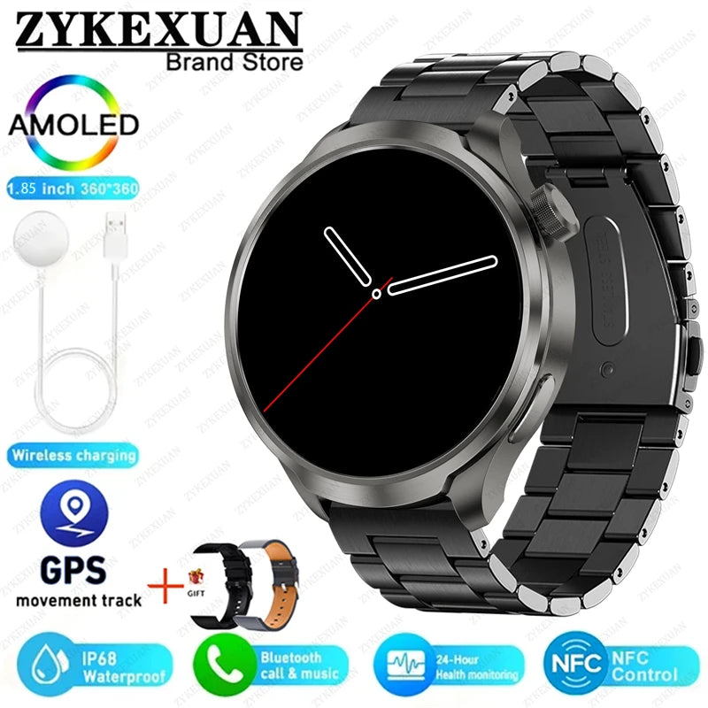 2024 For XIAOMI Android New 1.85 Inch HD Bluetooth Call Smart Watch Men Sports Fitness Tracker Heart Monitor Compass Smartwatch