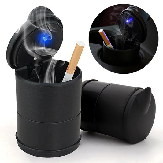 Portable Car LED Ashtray Universal Auto Ashtray Cigarette Ash Holders Cup Car Interior Decor Auto Accessories Interior 7x7x11cm