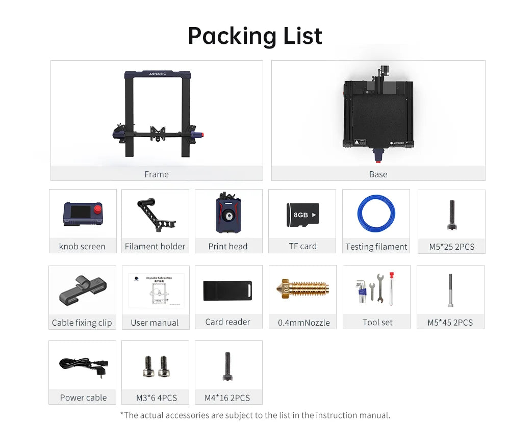 ANYCUBIC Kobra 2 Neo Mini FDM 3D Printer With Maximum Print Speed 250mm/s 9.8in/s New Integrated Extruder With UI Design