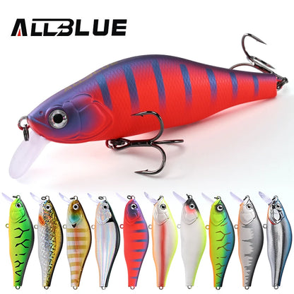 ALLBLUE HUNCH 105SP SR Fishing Lure Shad 105mm 28.5g Suspend Wobbler Minnow 1-1.5M Artificial Hard Plastic Bait Bass Pike Tackle