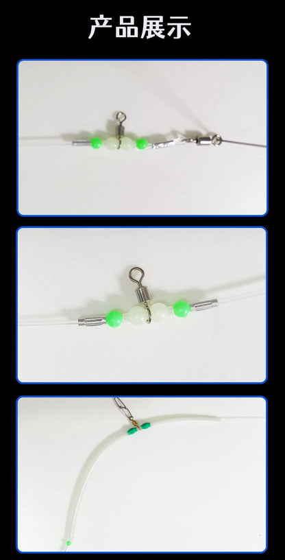 PD Fishing Gear Sea Fishing Luminous Beads Accessories Fishing Line World Fishing Set Boat Fishing Tandem Hooks