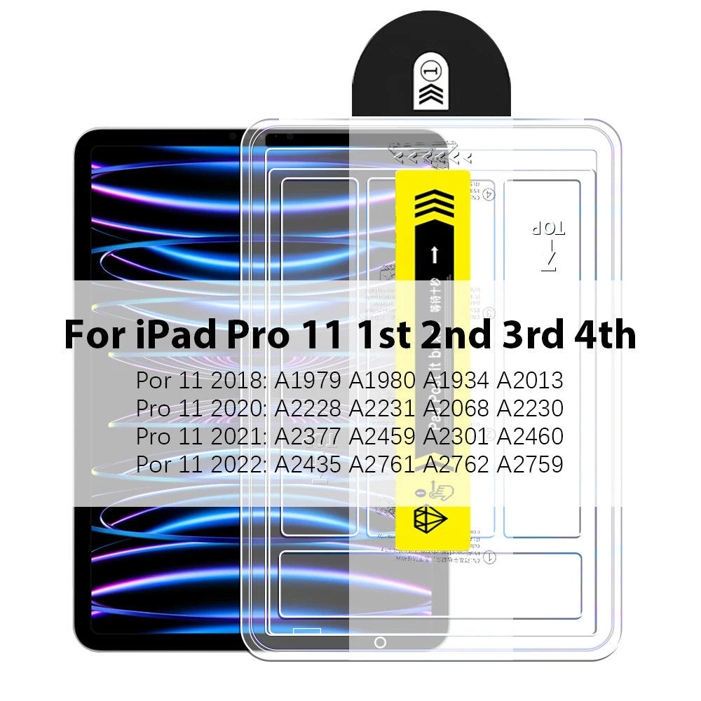 Tempered Glass Screen Protector For Ipad Pro 13 11 M4 M2 2024 12.9 10 9 10th 9th Generations Air 5 4 3 Mini 6 8th 10.2 10.9 Film