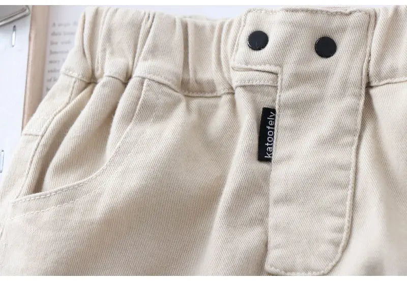 Baby Boy Girl Loose Pants New Fashion Korean Style Casual Solid Spring Autumn Children's Pants for 1-6 Years