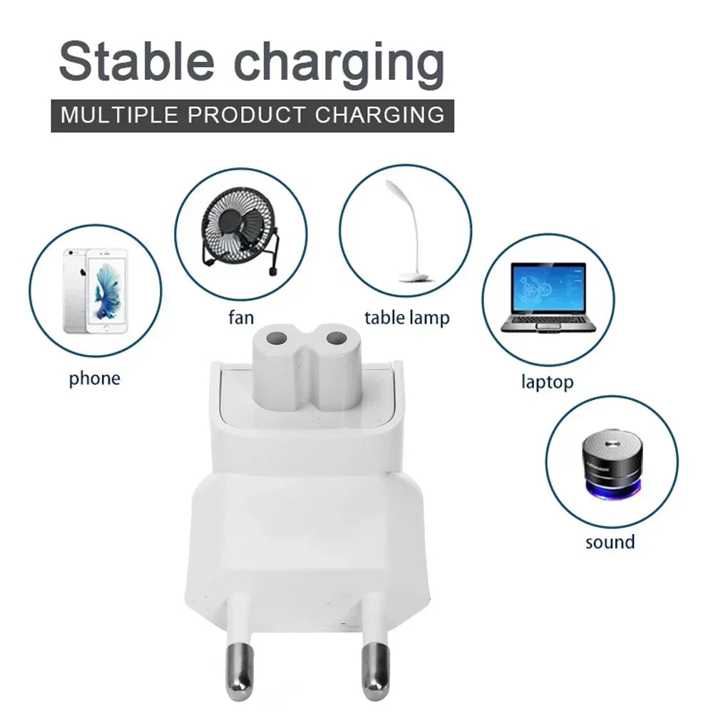 5/1Pack EU AC Power Wall Plug Duck Head For Apple MacBook iPad Pro Air Adapter Charger Fast Charging Laptop Converters Adapters