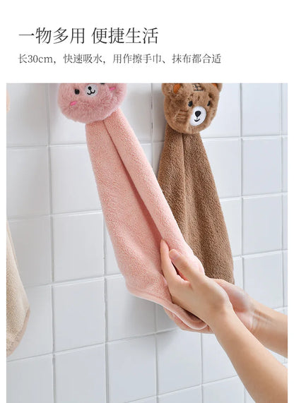 Kids Cute Cartoon Animal Hand Towels for Baby Bath Hand Dry Towel Kids Children Microfiber Towel Quick Drying Hanging Hand Towel