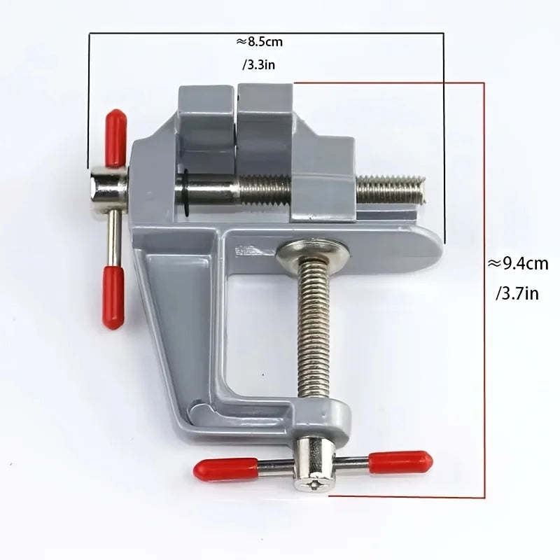 Mini Bench Vise Muliti-Funcational 3.5" Aluminum Miniature Small Jewelers ,Hobby Clamp On Table Flat Pliers Tool Vice