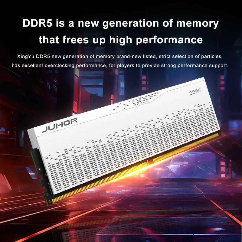 JUHOR DDR5 RAM 16GB 32GB 5600MHz 6000MHz 6400MHz 6800MHz 7200MHz  DIY Computer Gaming Desktop Memory