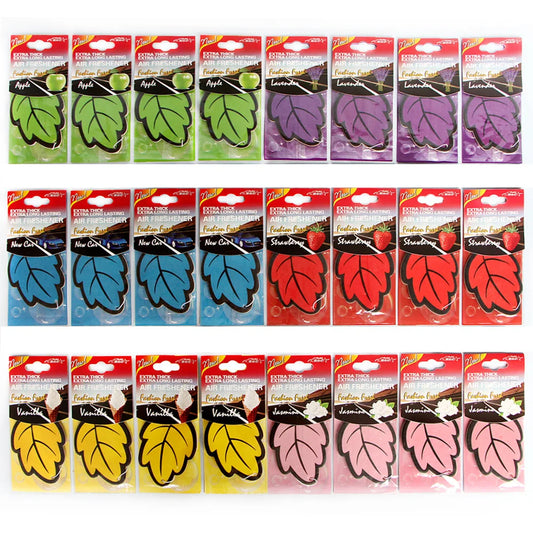 6-48PCS Leaf Shape Car Air Freshener Natural Scented Tea Paper Auto Hanging Vanilla Perfume Fragrance Accessories Interior