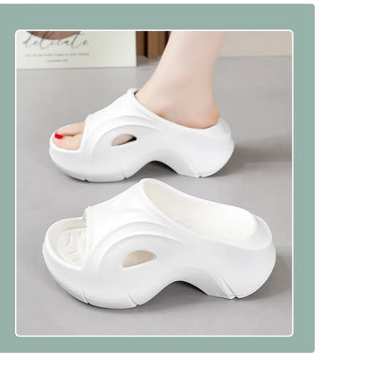 Smile Pop New Super Thick Sole Slippers For Women Outdoor Non-slip Women Sandals Arch Support Women Slippers Fashion EVA Shoes