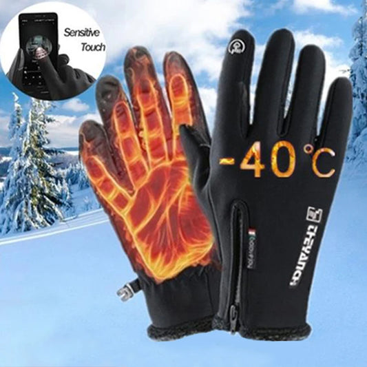 Winter Gloves Waterproof Thermal Touch Screen Thermal Windproof Warm Gloves Cold Weather Running Sports Hiking Fishing Gloves