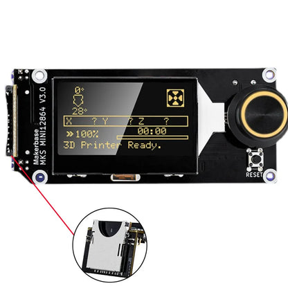 Makerbase MKS MINI12864 V3 Insert SD Card Front LCD Smart Display Screen 3D Printer Parts MKS SKR VORON mini 12864