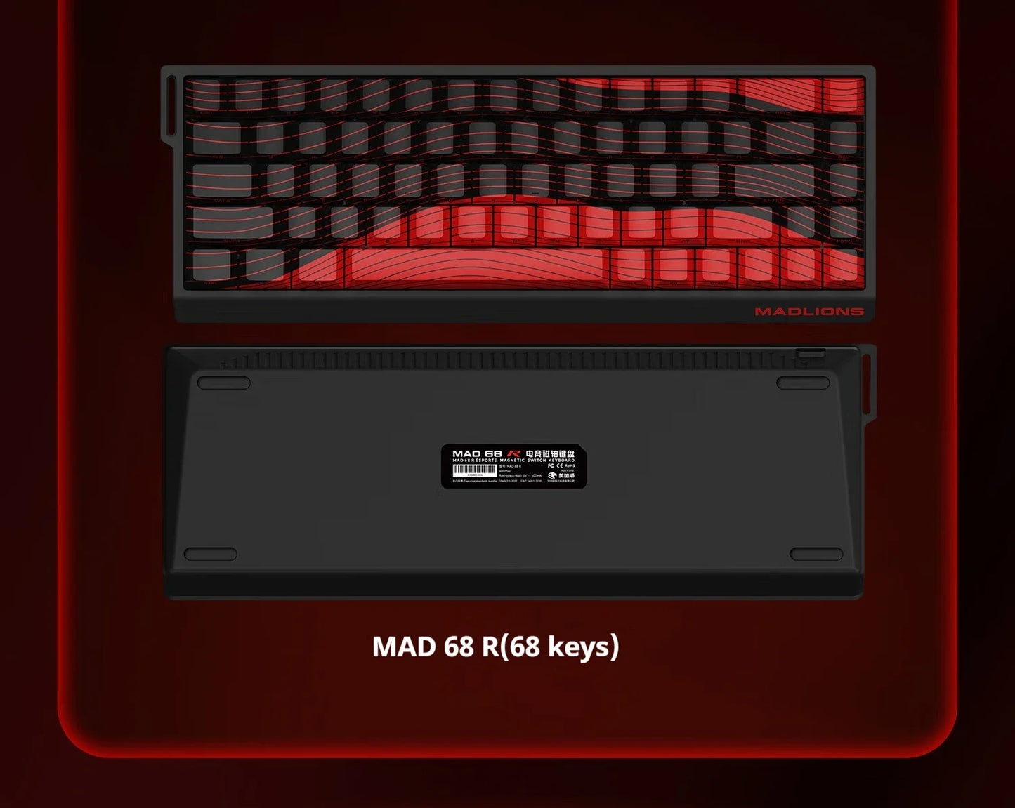 MADLIONS Mad60HE Mad 68HE Mechanical Keyboard Magnetic Switch Wired Hot Swap 8K Polling Rate Customized Gaming keyboard Pc Gamer