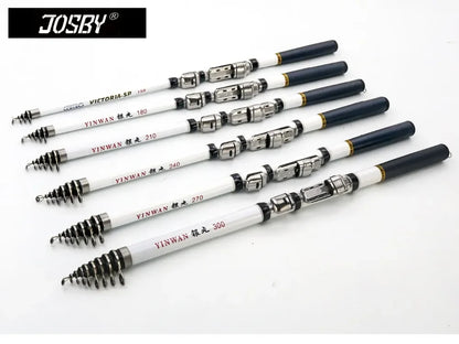 JOSBY Telescopic Rock Fishing Rod Spinning Carp Feeder Carbon Fiber Pesca 3M 2.7M 2.4M 2.1M 1.8M 1.5M Mini Travel Ultra durable