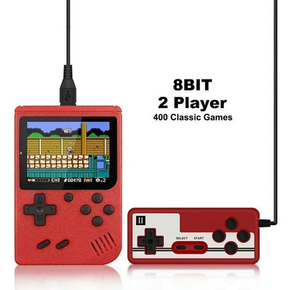 New Built-in 500 Games Retro Portable Mini Handheld Game Console 8-bit  LCD Color Macaroon Color Game Player Boys  Girls Gifts