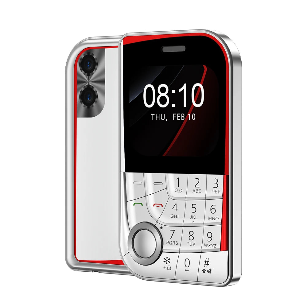 SERVO V10 Small Cell Phone 2 SIM Card Camera Flashlight MP3 FM Magic Voice 2.01" Display 2G GSM Push Button Mobile Phones Type-C