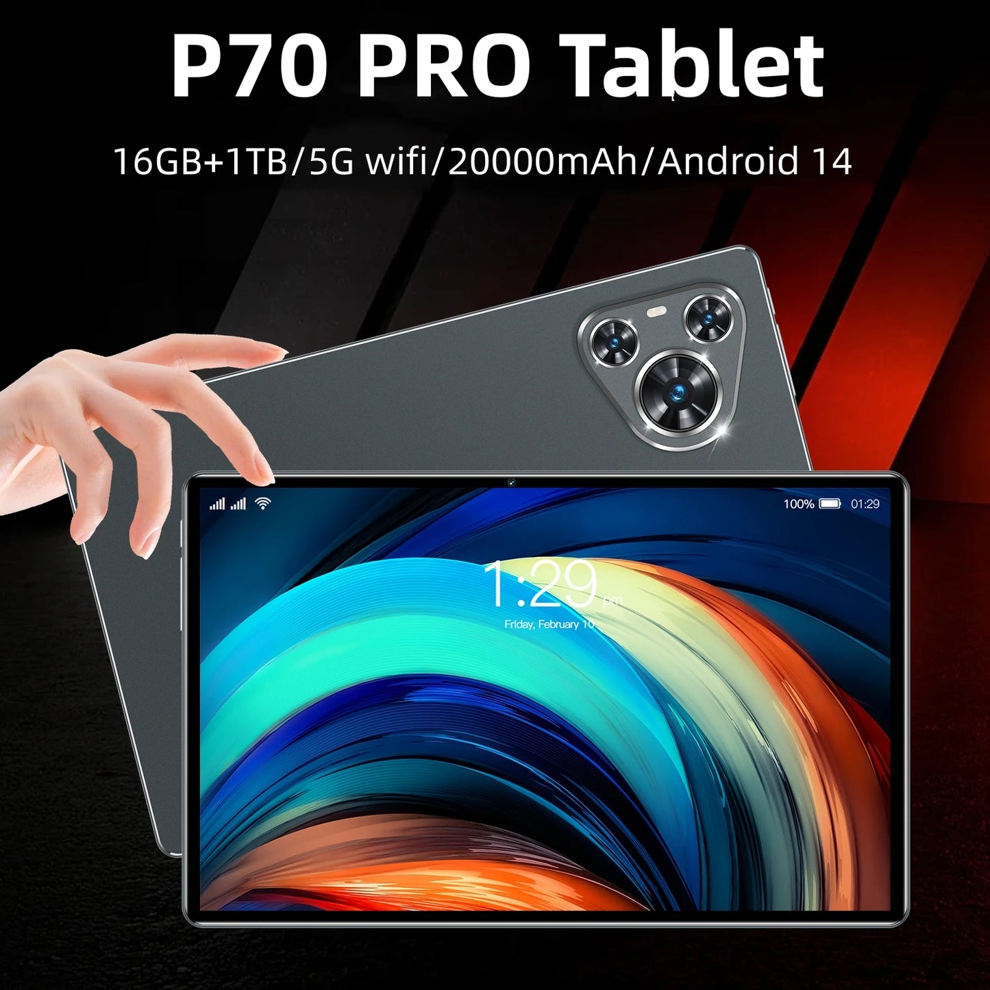 2024 Tablets Android Original Xioami P70 PRO Tablet 16GB+1T 20000mAh 12 inch HD 4K Android 14 10 Core WIFI Network Tablet PC