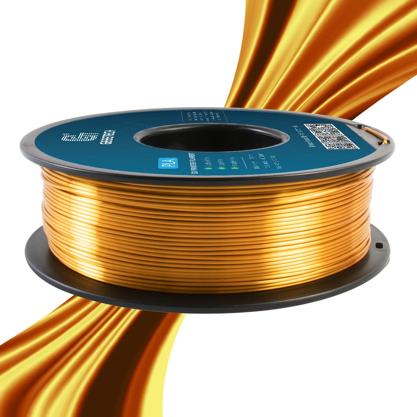 GEEETECH 10Kg 3d Silk PLA Filament 1.75mm Spool Wire For 3D Printer Material,Safety, Vacuum packaging