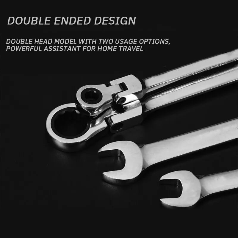 Automatic Fast And Labor-Saving Dual-Use Open-Ended Universal 72-Tooth Ratchet Wrench Movable Head Open Plummer