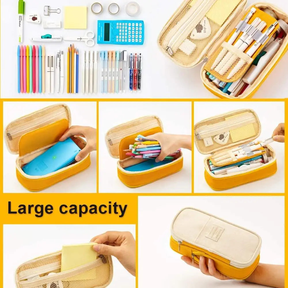 Students Large Capacity Pens Pencil Case Kawaii Cute Pencil Cases Case School Supplies Stationery Pencil Bags Box Pencil Pouch